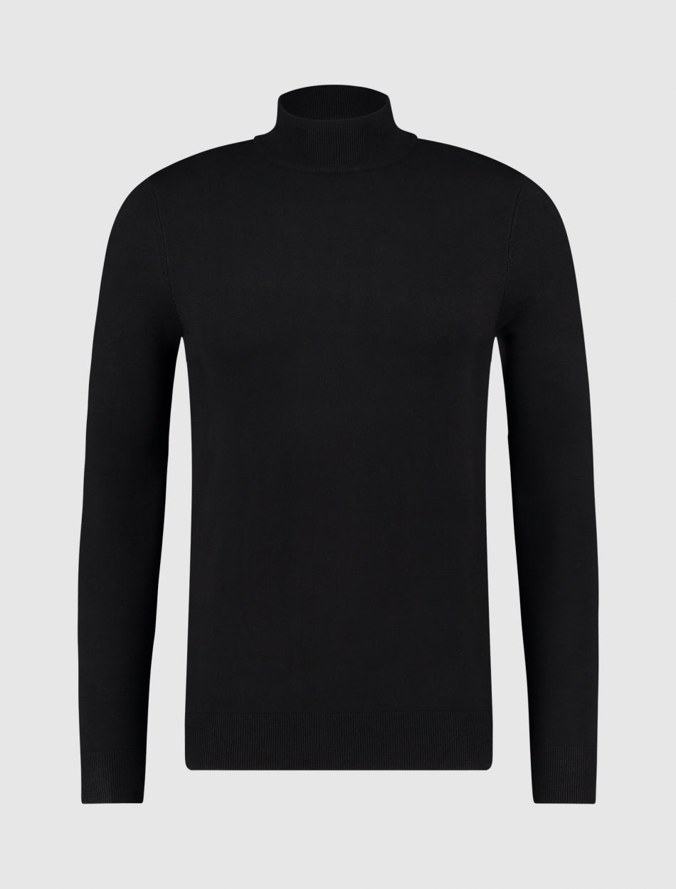 Essential Knit Mockneck | Black