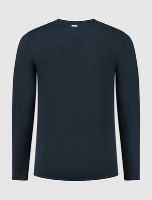Essential Garment Dye Knit Sweater | Navy
