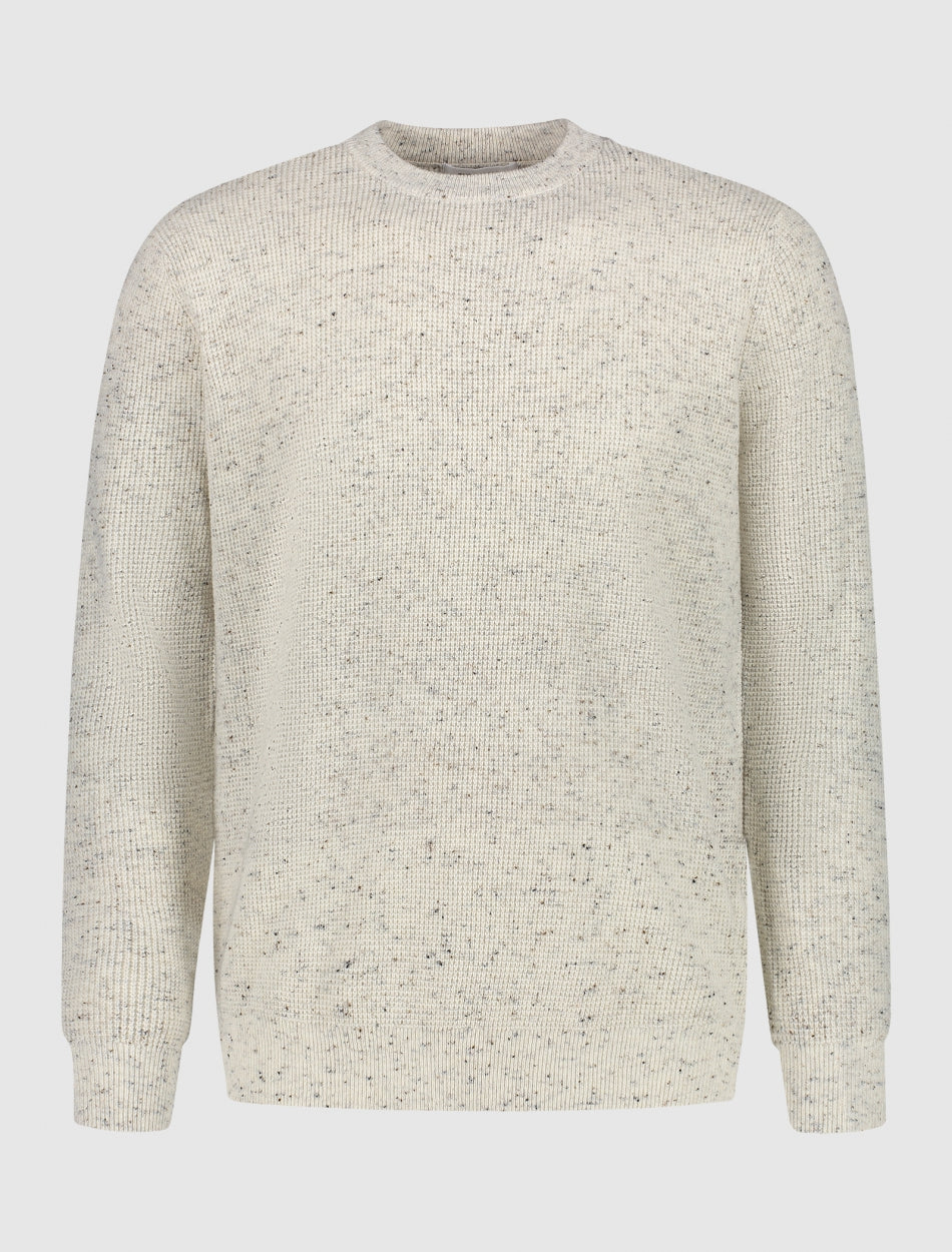 Melange Knit Sweater | Off White